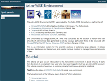 Tablet Screenshot of doc.astro-wise.org